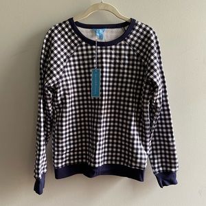 Draper James gingham sweatshirt, size Small, NWT